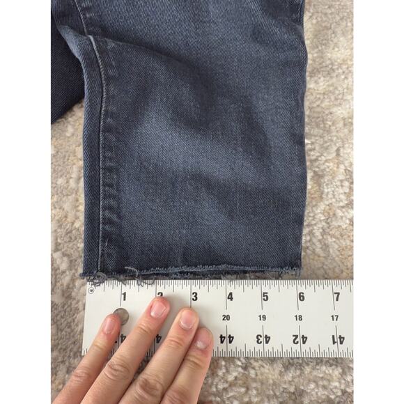 NEW Old Navy Sz 10 Button Fly Distressed High Rise Straight Jeans Slim Pockets - Picture 8 of 12